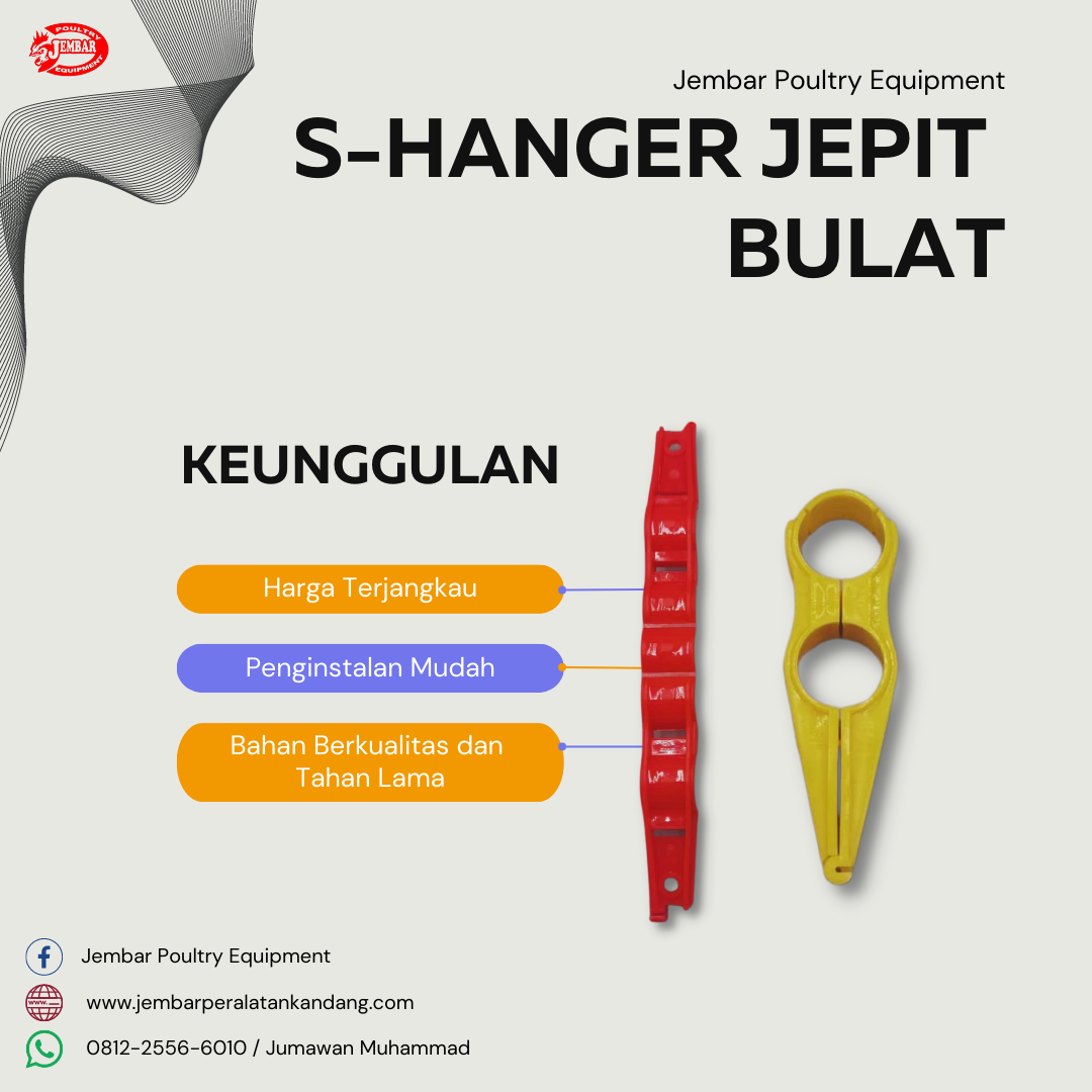 S-Hanger Jepit Bulat S-Hanger Jepit Bulat