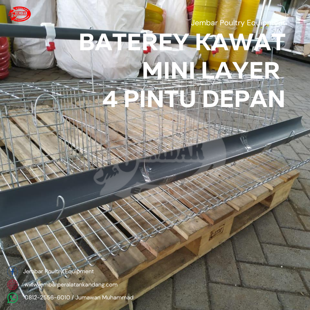 Baterey kawat mini layer 4 pintu depan