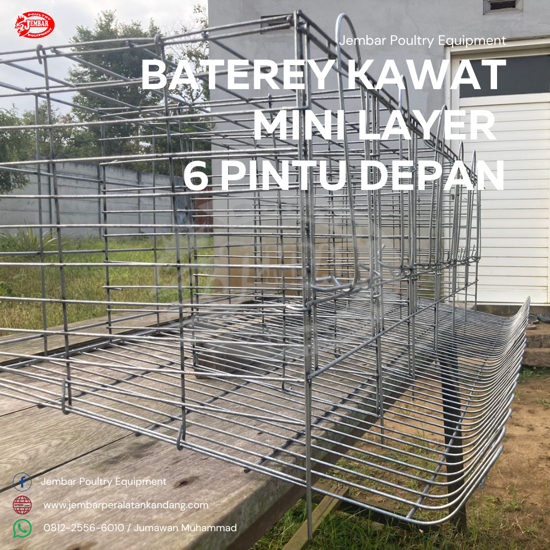 Baterey kawat mini layer 6 pintu depan (2)
