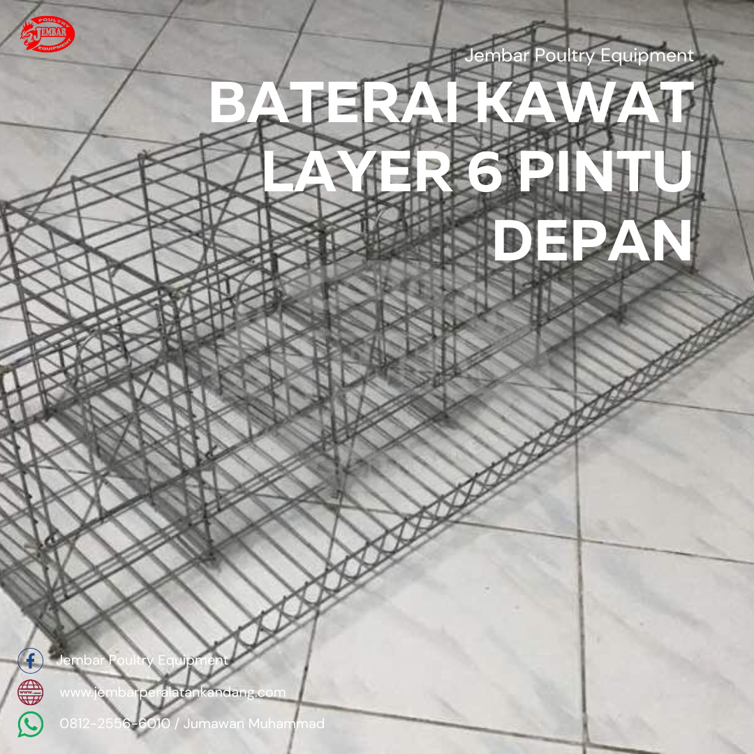 Baterey kawat layer 6 pintu depan