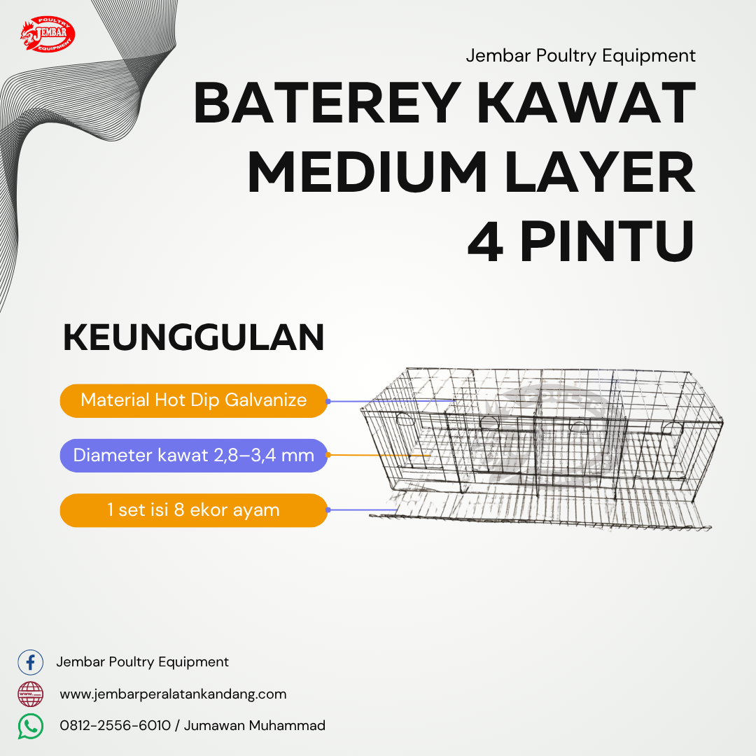 Baterey kawat medium layer 4 pintu depan (2)