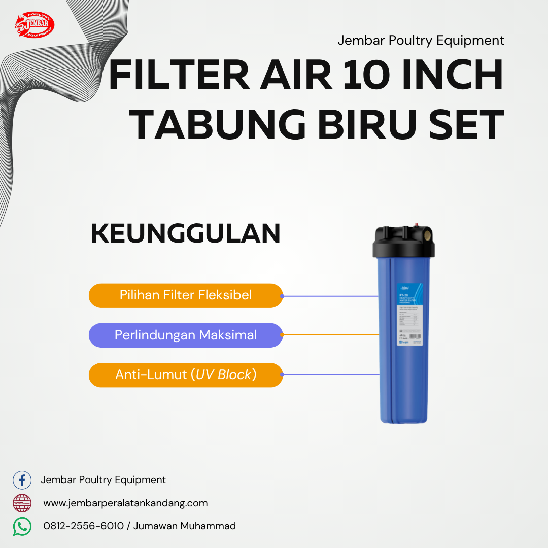 Filter Air 10 Inch Tabung Biru Set