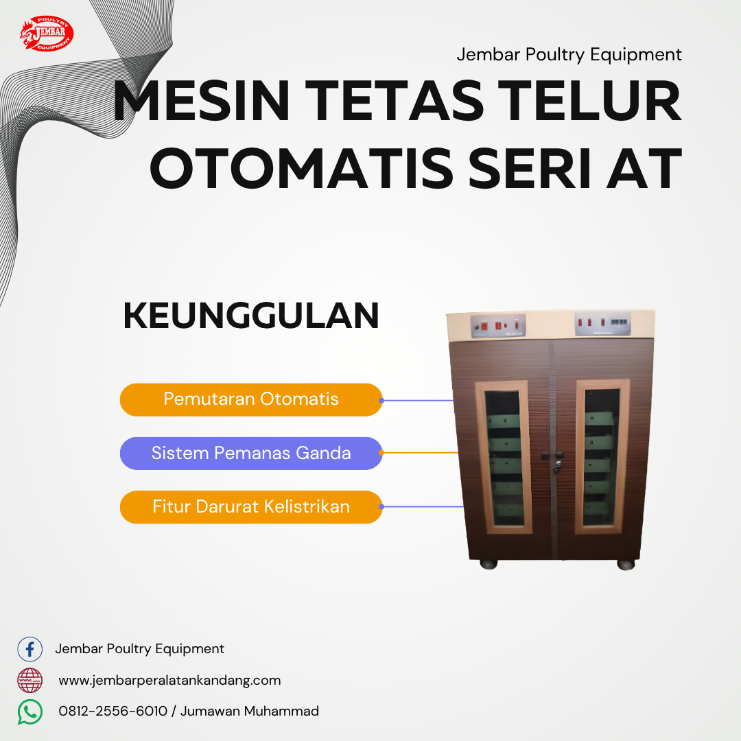 Mesin Tetas Telur Otomatis seri AT