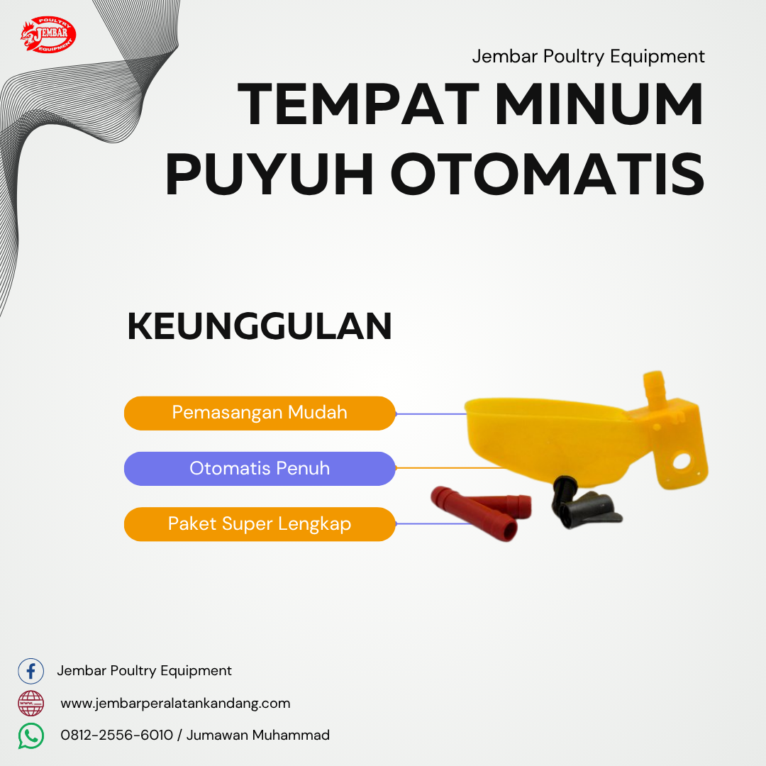 Tempat Minum Puyuh Otomatis