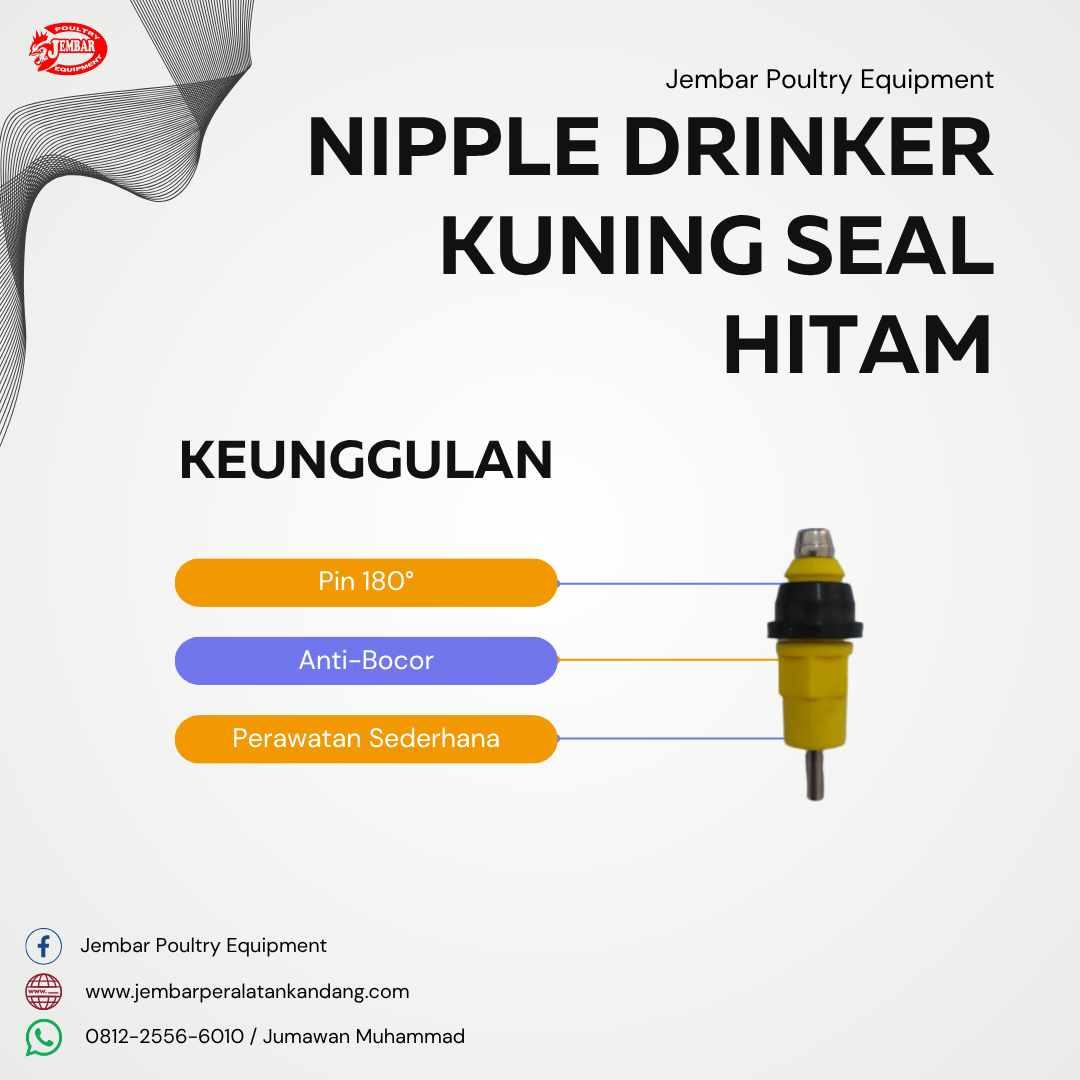 Nipple Drinker Kuning Seal Hitam
