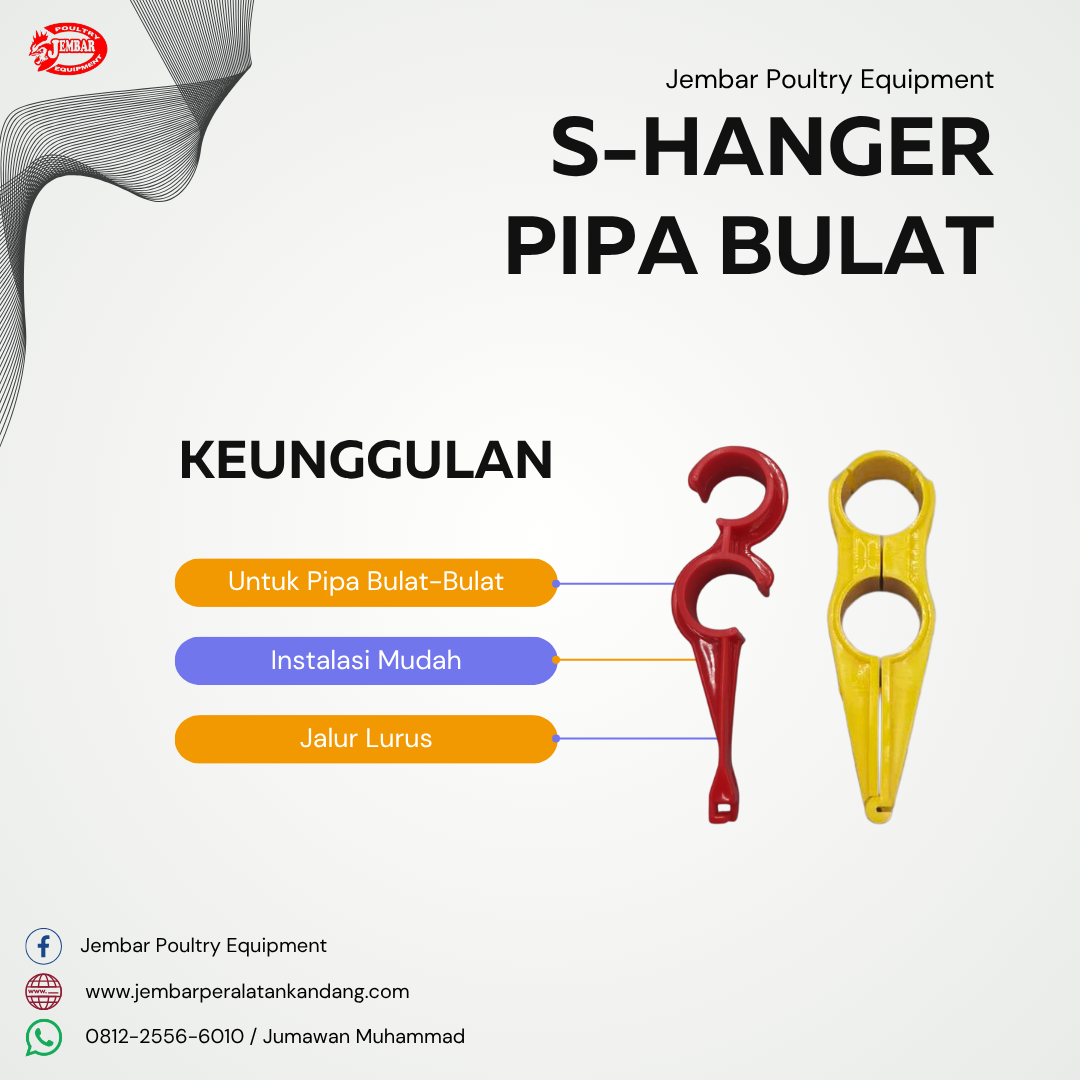 S-Hanger Pipa Bulat
