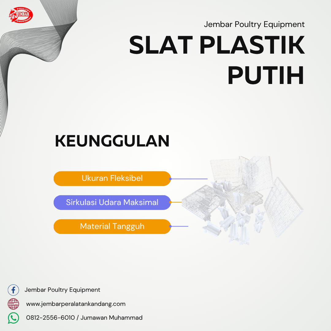 Slat Plastik putih