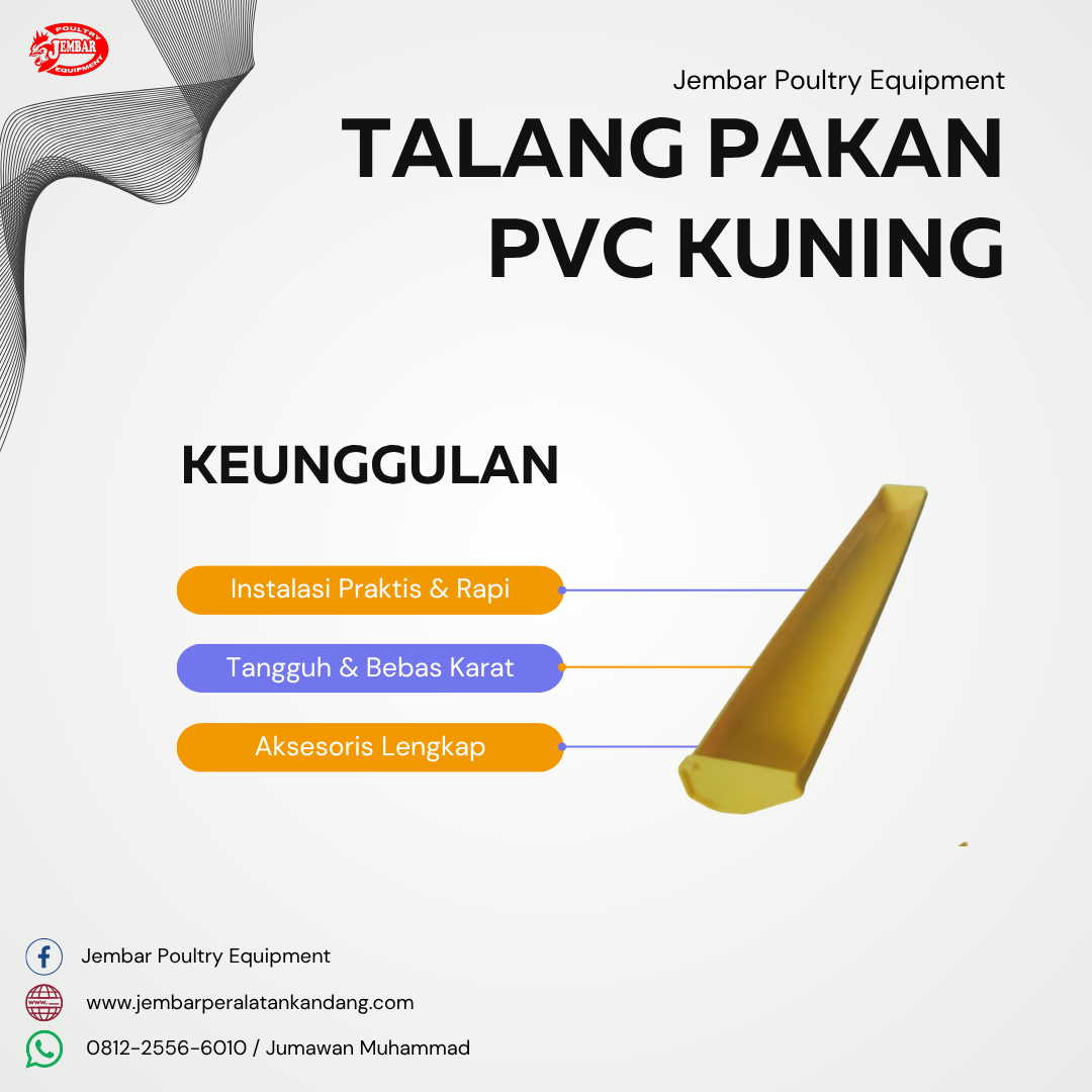 Talang Pakan PVC Kuning