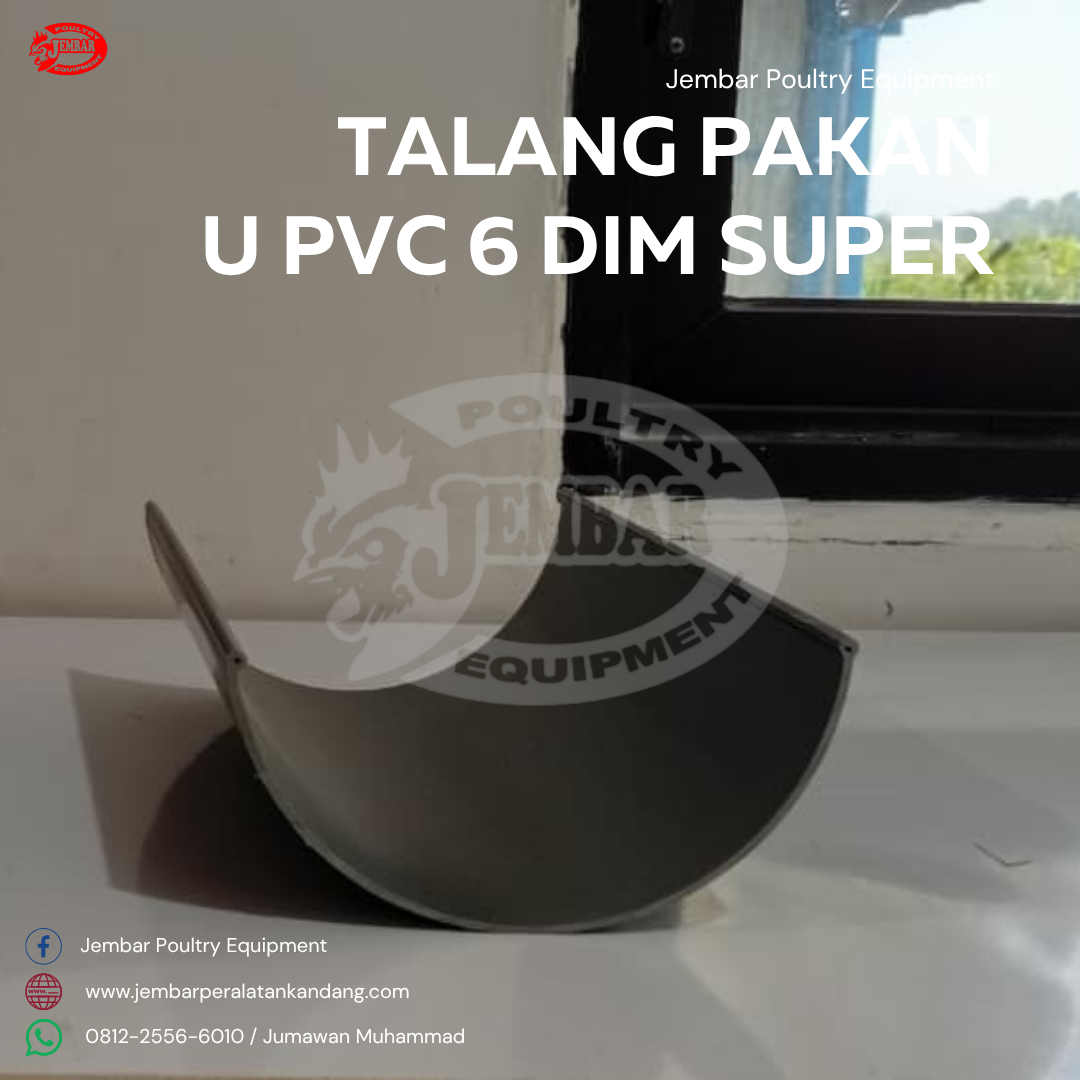Talang Pakan U PVC 6 Dim super-1