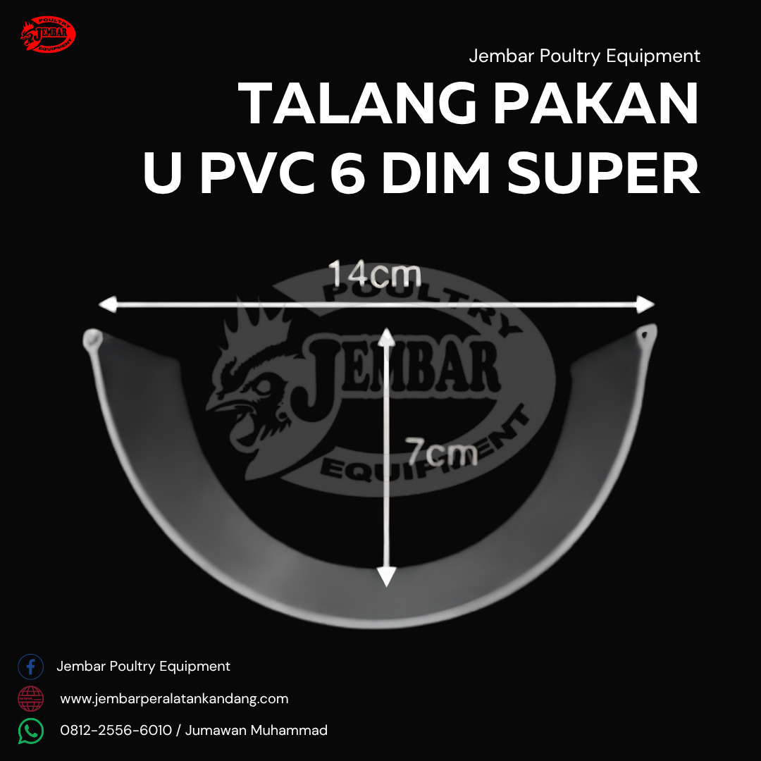 Talang Pakan U PVC 6 Dim super (4)