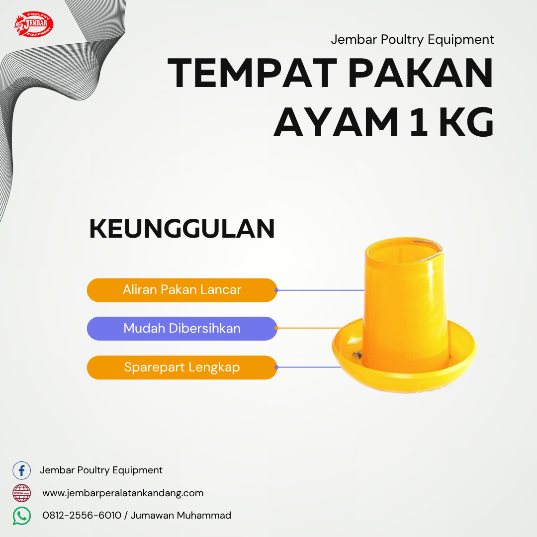 Tempat Pakan Ayam 1 Kg