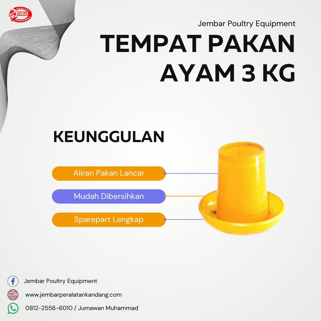 Tempat Pakan Ayam 3 Kg